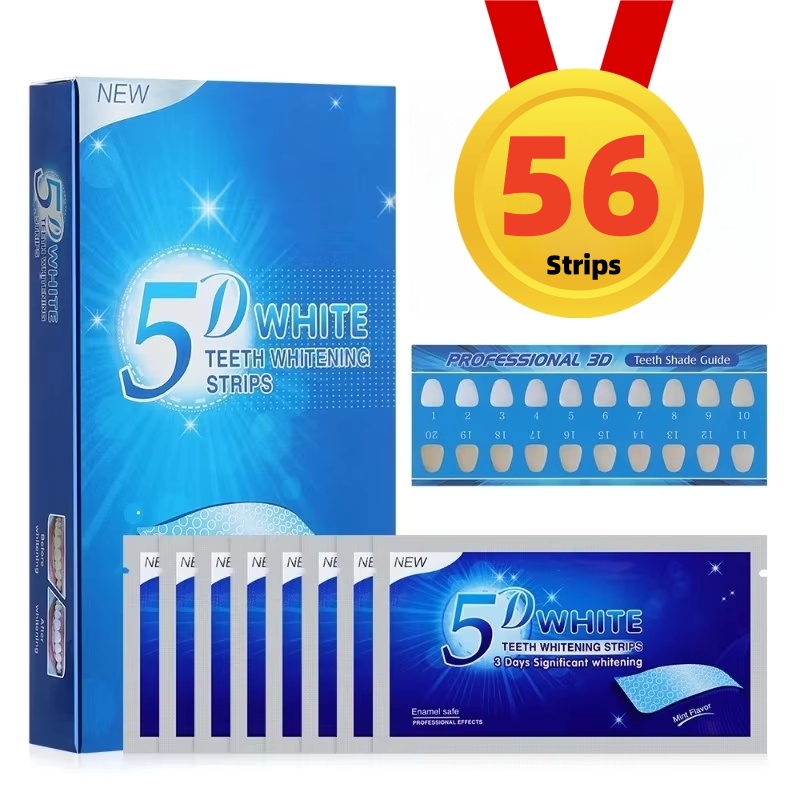 Teeth Whitening Crest - Tiras blanqueadoras de dientes 5D, Gel