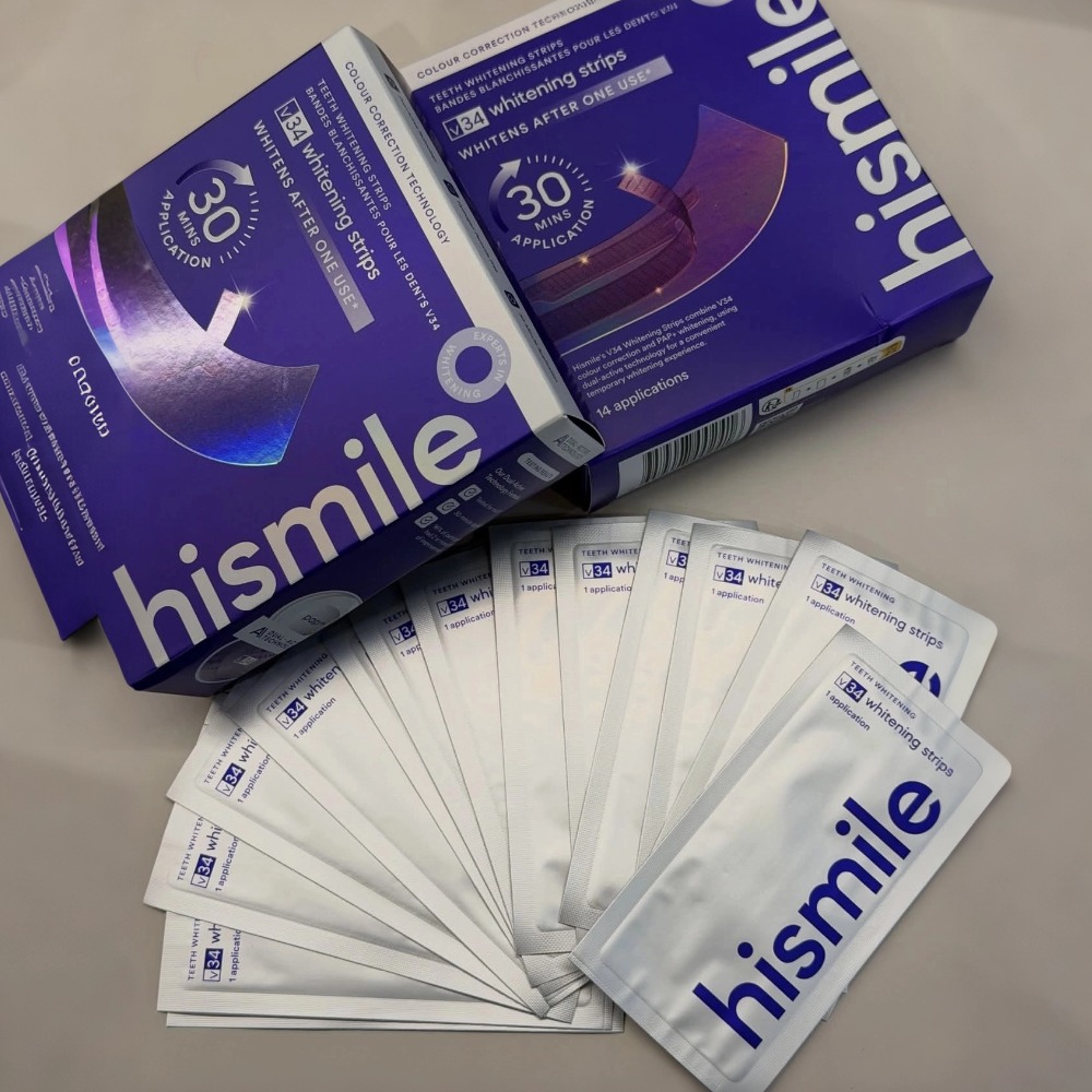 Teeth Whitening Crest - Tiras blanqueadoras de dientes Hismile V34