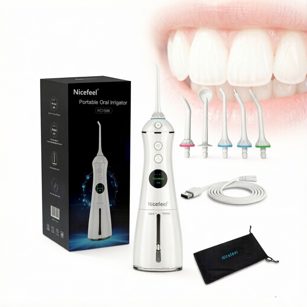 Water Flosser Cordless - Irrigador Dental Portátil Inalámbrico con Pantalla