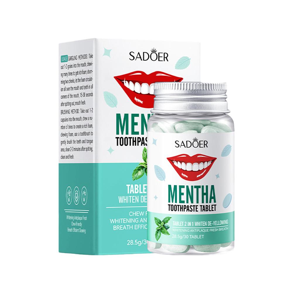 Teeth Whitening Remedies - Tabletas de pasta de dientes sólidas