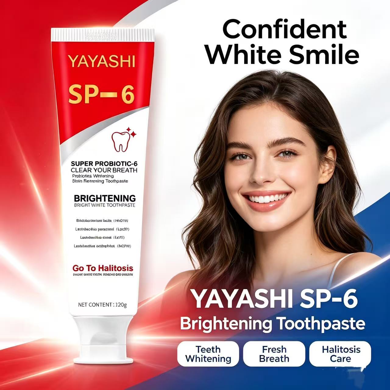 Pasta Dental Probiótica Sp-6,  - Teeth Whitening Cream reseña y precio
