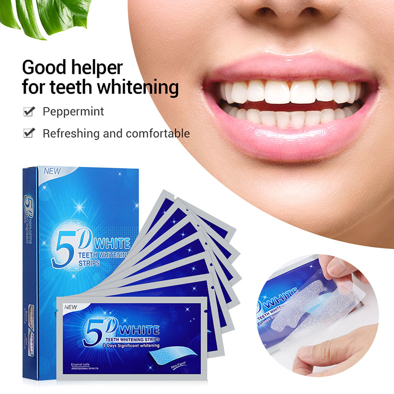7 pares de tiras de Gel 5D par - Teeth Whitening Crest reseña y precio