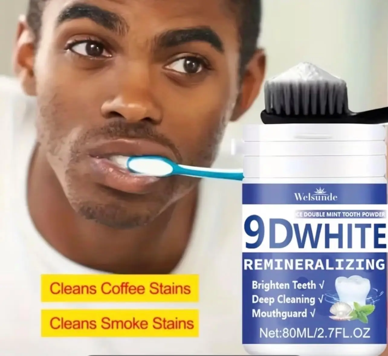 Polvo Dental Remineralizante d - Teeth Whitening Zimba reseña y precio
