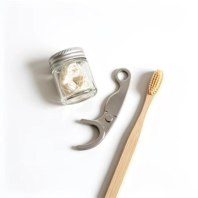 Soporte de acero inoxidable pa - Dental Floss Picks reseña y precio