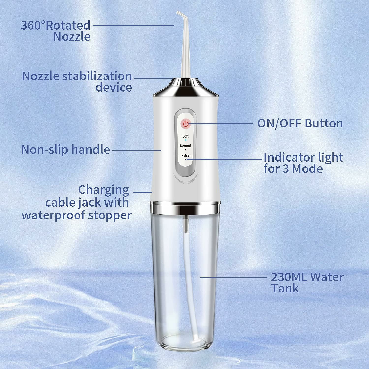 Irrigador Dental, hilo Dental  - Water Flosser Cordless reseña y precio